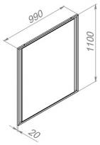 Зеркало ТЭКТУМ 1000 