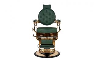 Барбер кресло BUZZ Gold Green VIP02. АКЦИЯ! 