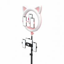 Кольцевая лампа OKIRA LED RING CAT 408 (49,5см) белая, розовая 
