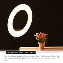 Кольцевая лампа OKIRA LED RING FS 480 (корпус черный, розовый, белый) 