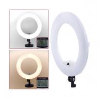 Кольцевая лампа OKIRA LED RING FE 480 PRO (корпус черный, розовый, белый) + монитор/пульт 
